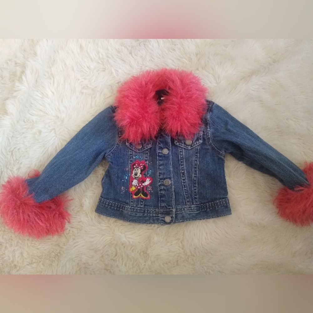 Disney Minnie mouse denim jacket 2t Oshkosh jean jacket